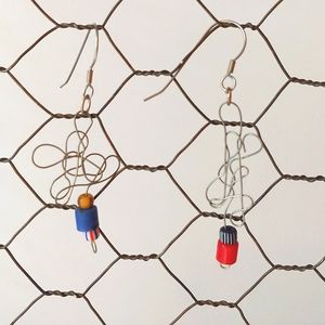 Earrings Vintage Bead and Wire Jewelry NWOT Handmade